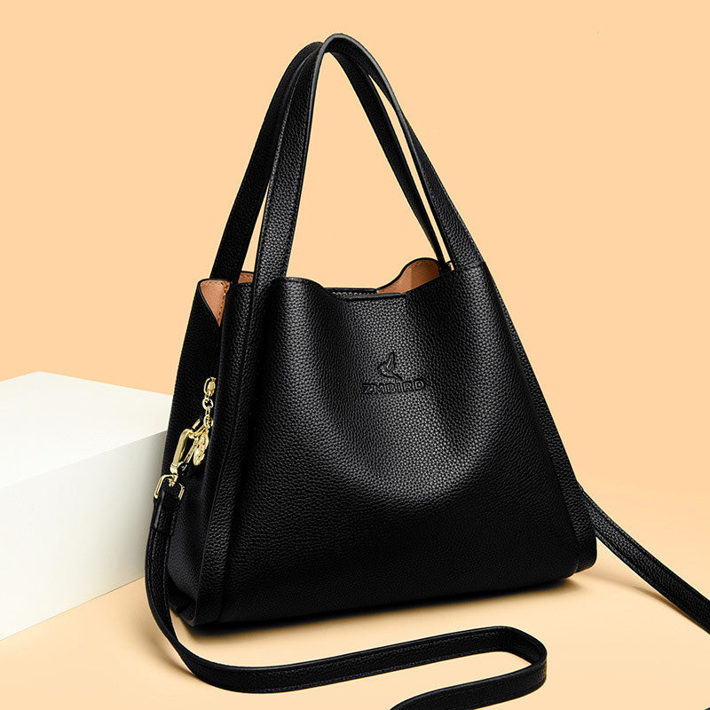 Best Gift for Her - Fashionable Classic Multi-Functional Soft Embossed Leather Bag